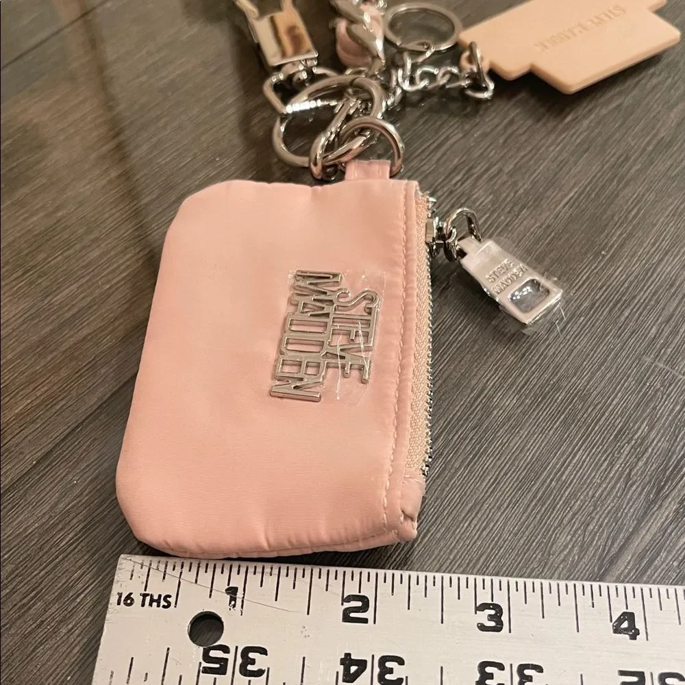 Steve Madden Blush Pink Keychain Set with Coin Purse  - Bag Charm